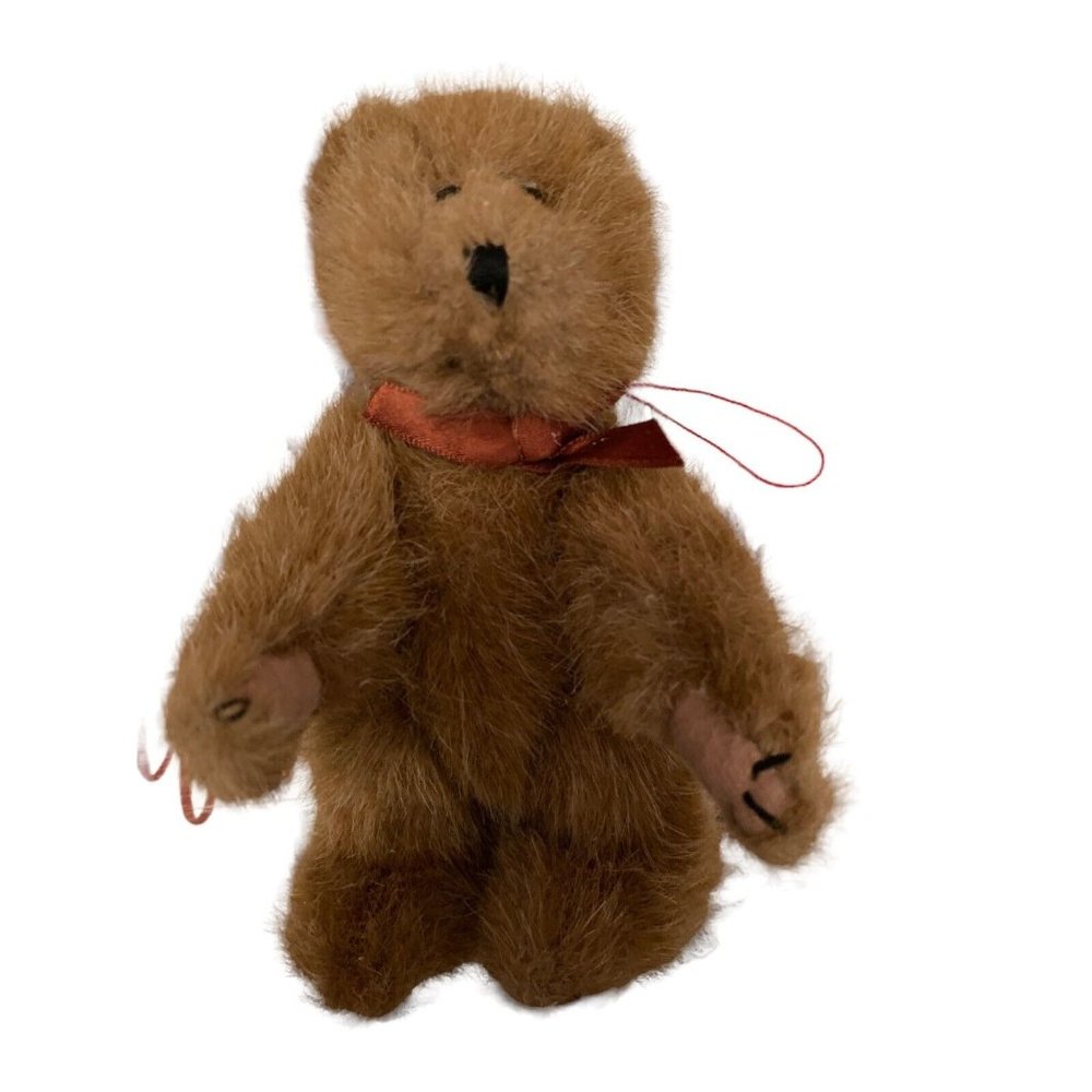 Boyds Bears 6” Jointed Plush Brown Ornament Bear